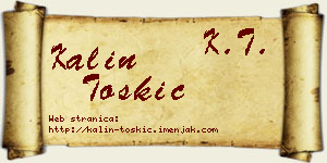 Kalin Toskić vizit kartica